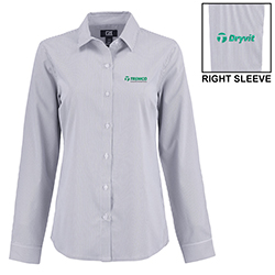 DRYVIT - C&B PINSTRIPE DRESS SHIRT, WOMEN'S