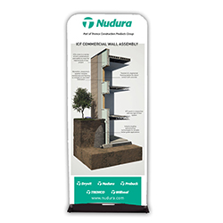 NUDURA - 3' EUROFIT BANNER DISPLAY KIT